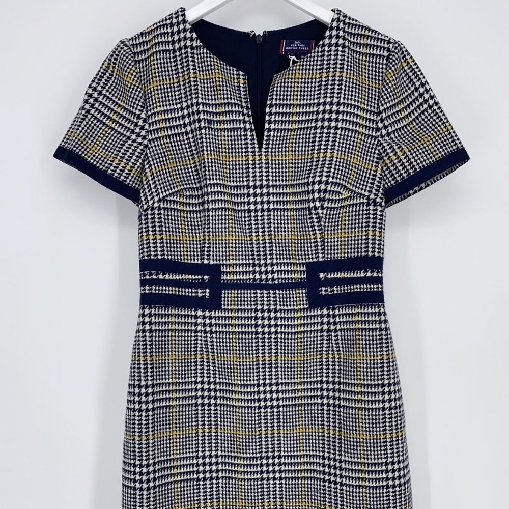Boden Heritage British Tweed 100% Wool Dress Sz 8R